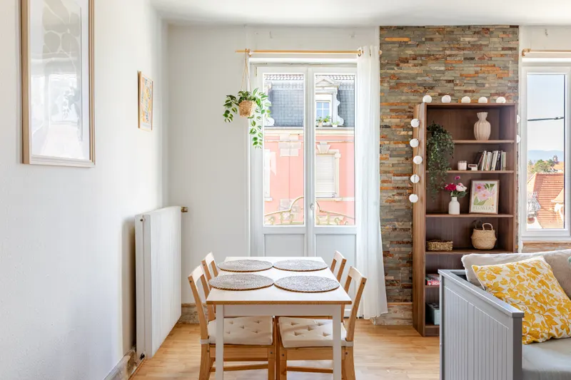 Coin repas d'un appartement géré à Colmar