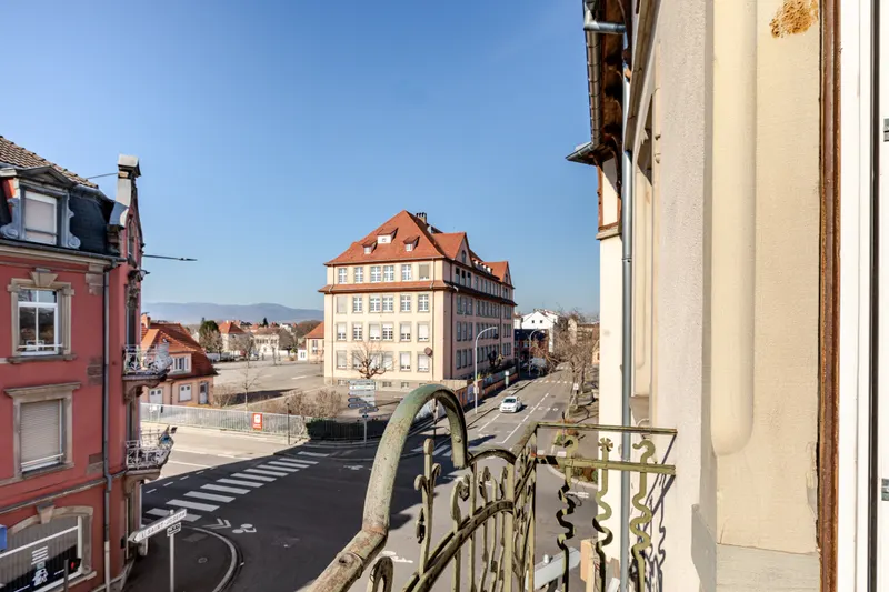 Séjour d'un appartement loué à l'année à Colmar
